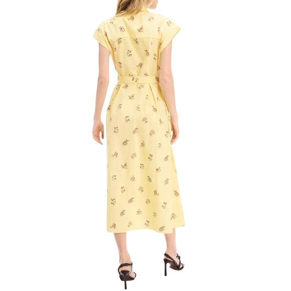 Adam Lippes x RTR Belted Poplin Shirt Dress in Yellow, Size US 2 - Picture 3 of 10